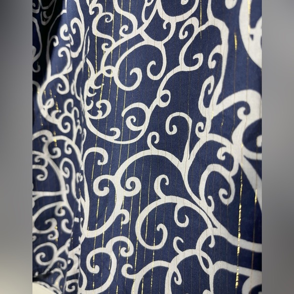 Lilly Pulitzer Blue Long Sleeve Button Down Top Sz 10 - Picture 5 of 12